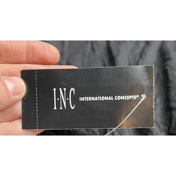 NEW INC International Concepts Long Sleeve Blouse Size XL Women’s Black - Picture 7 of 11